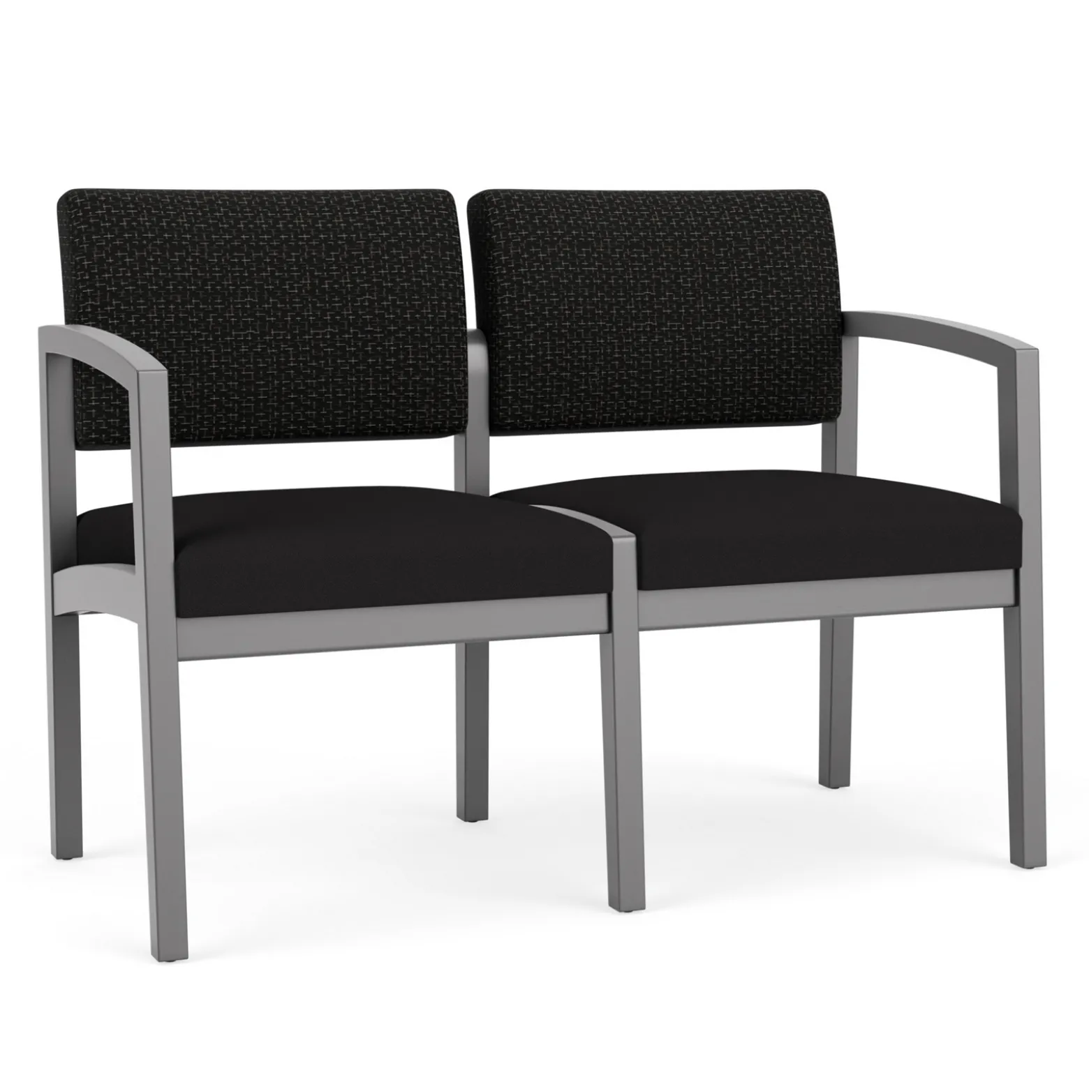New Castle Wood 2 Seat Sofa with Designer Upholstery