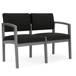 New Castle Wood 2 Seat Sofa with Designer Upholstery