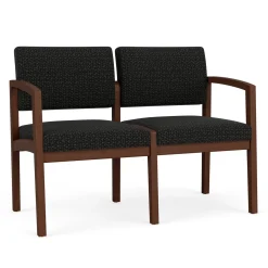 New Castle Wood 2 Seat Sofa with Designer Upholstery