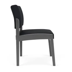 New Castle Wood Armless Guest Chair with Standard Upholstery