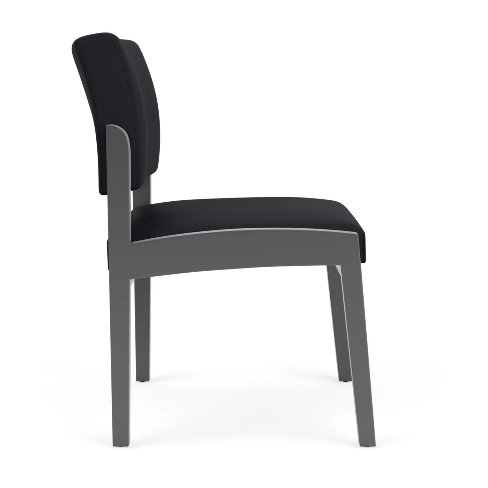 New Castle Wood Armless Guest Chair with Standard Upholstery