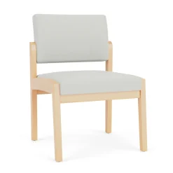 New Castle Wood Armless Guest Chair with Standard Upholstery