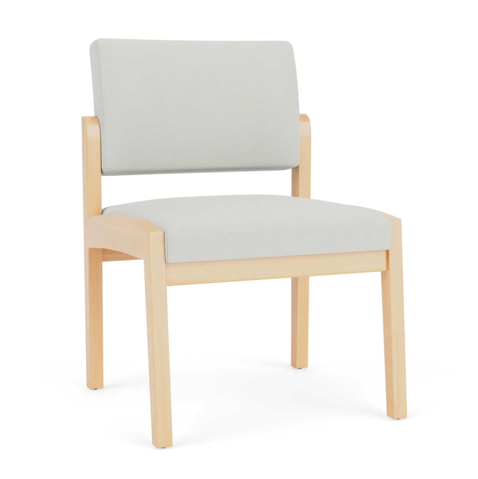 New Castle Wood Armless Guest Chair with Standard Upholstery