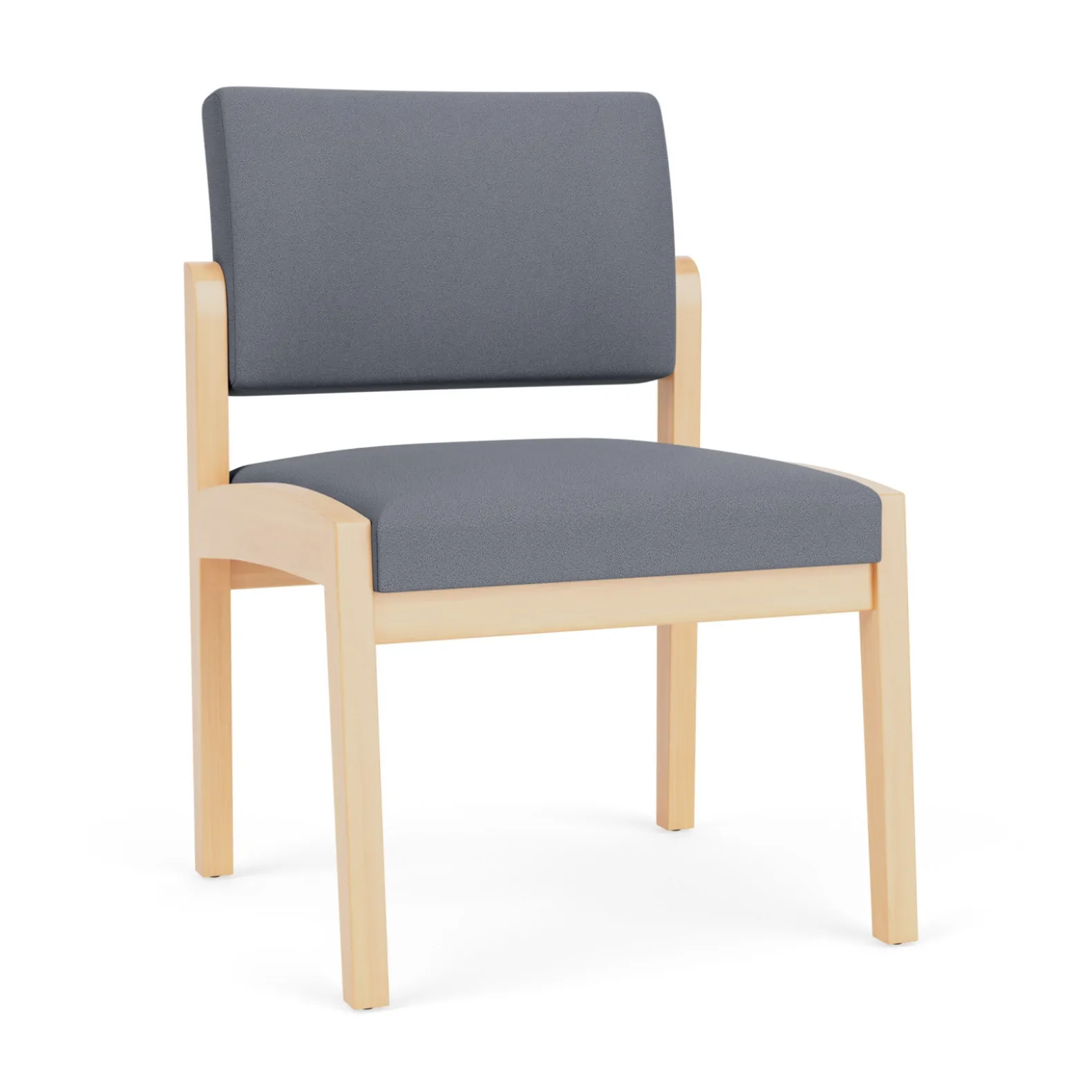 New Castle Wood Armless Guest Chair with Standard Upholstery