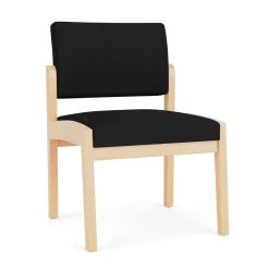 New Castle Wood Armless Guest Chair with Standard Upholstery