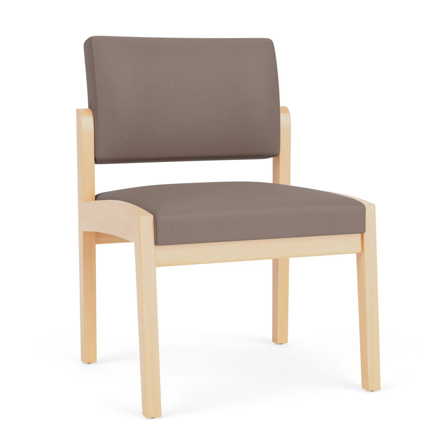 New Castle Wood Armless Guest Chair with Standard Upholstery