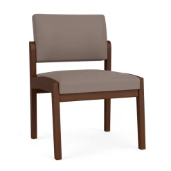 New Castle Wood Armless Guest Chair with Standard Upholstery