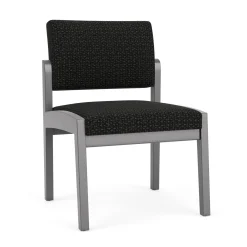 New Castle Wood Armless Guest Chair with Designer Upholstery