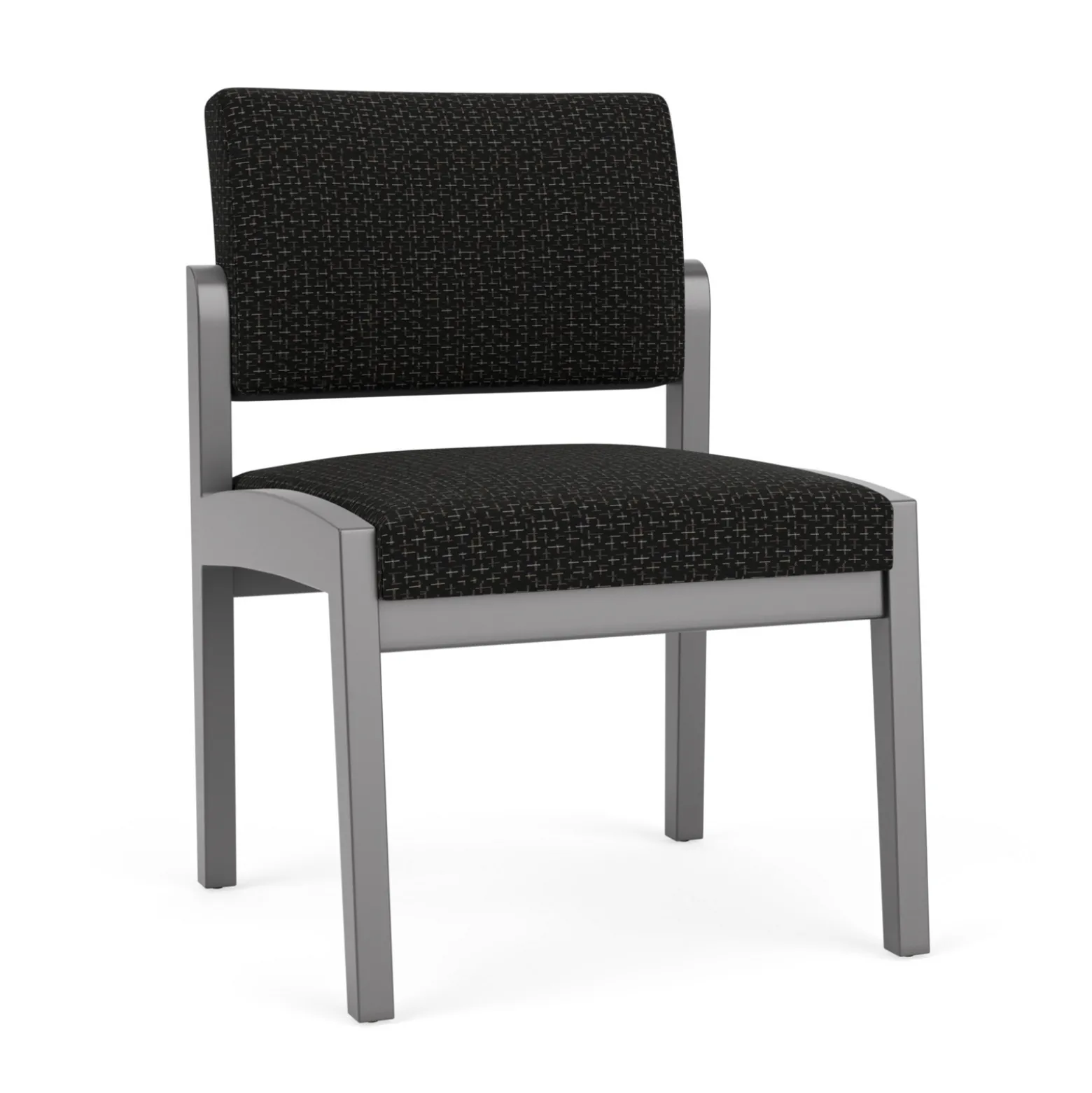 New Castle Wood Armless Guest Chair with Designer Upholstery