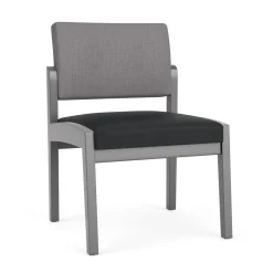 New Castle Wood Armless Guest Chair with Designer Upholstery