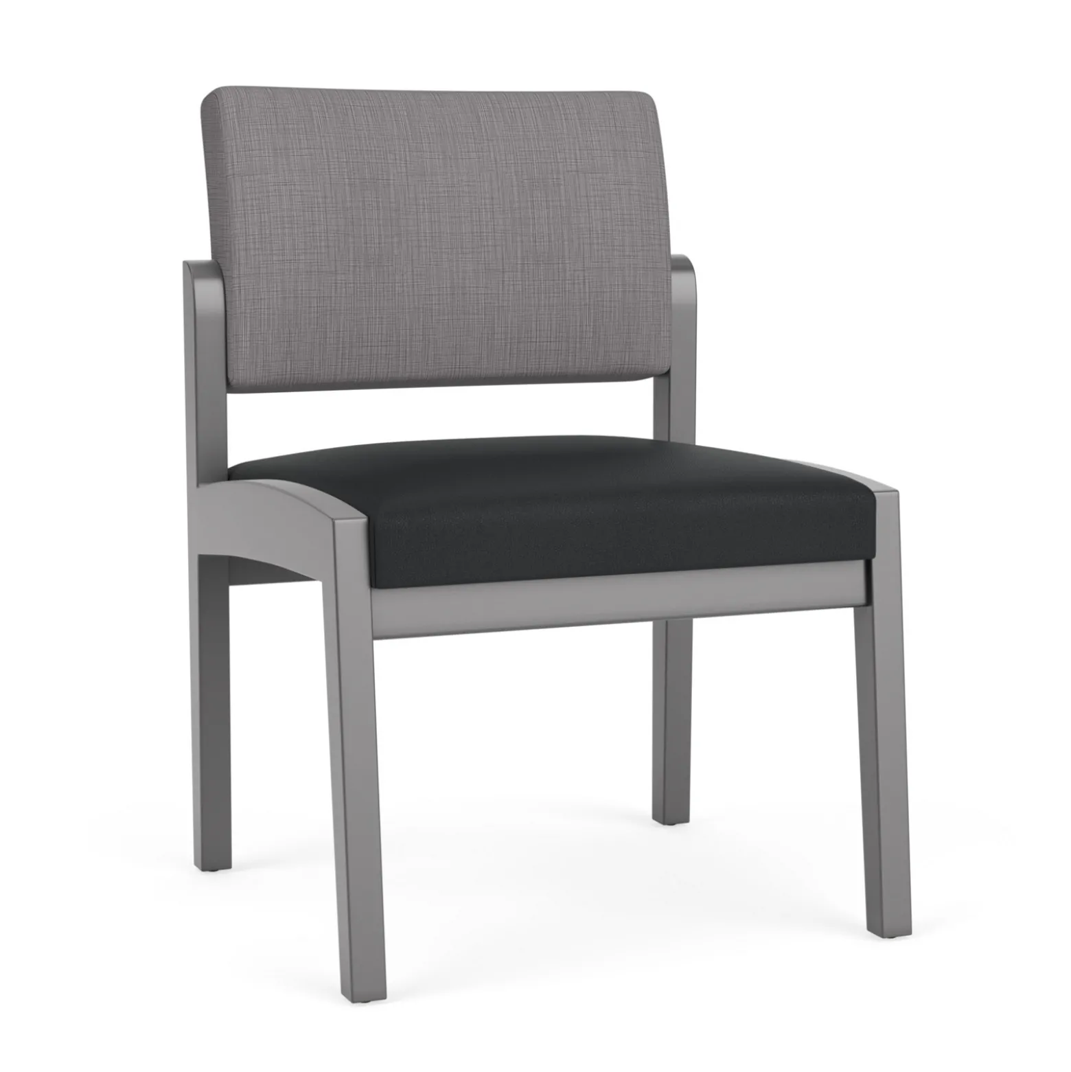 New Castle Wood Armless Guest Chair with Designer Upholstery