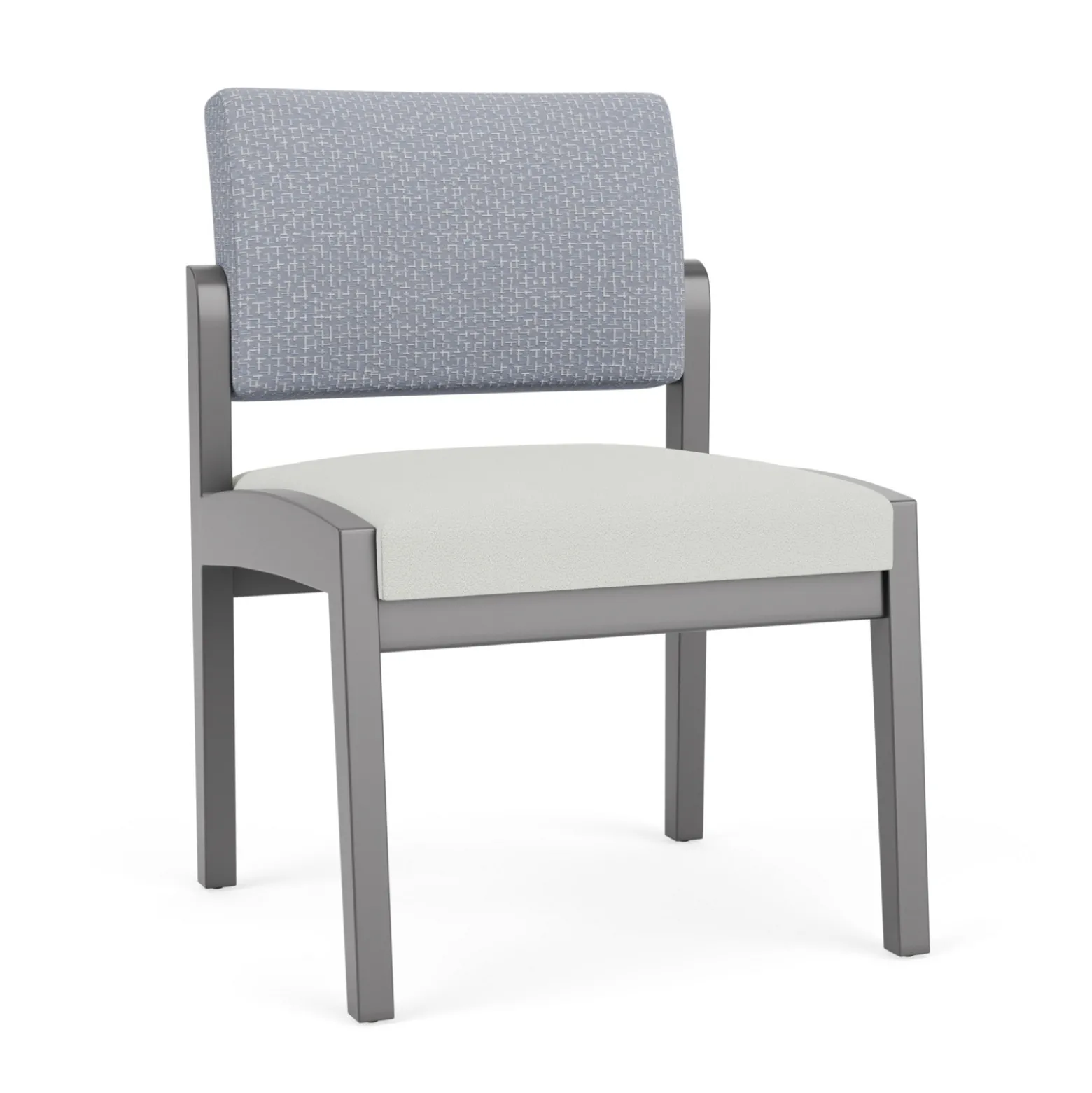 New Castle Wood Armless Guest Chair with Designer Upholstery