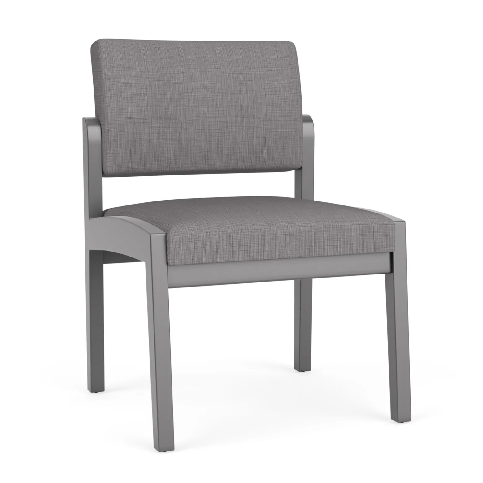 New Castle Wood Armless Guest Chair with Designer Upholstery
