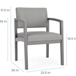 New Castle Wood Guest Chair with Standard Upholstery