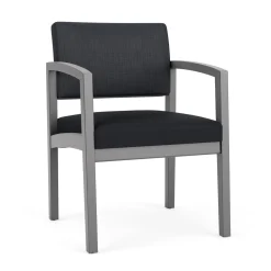 New Castle Wood Guest Chair with Designer Upholstery