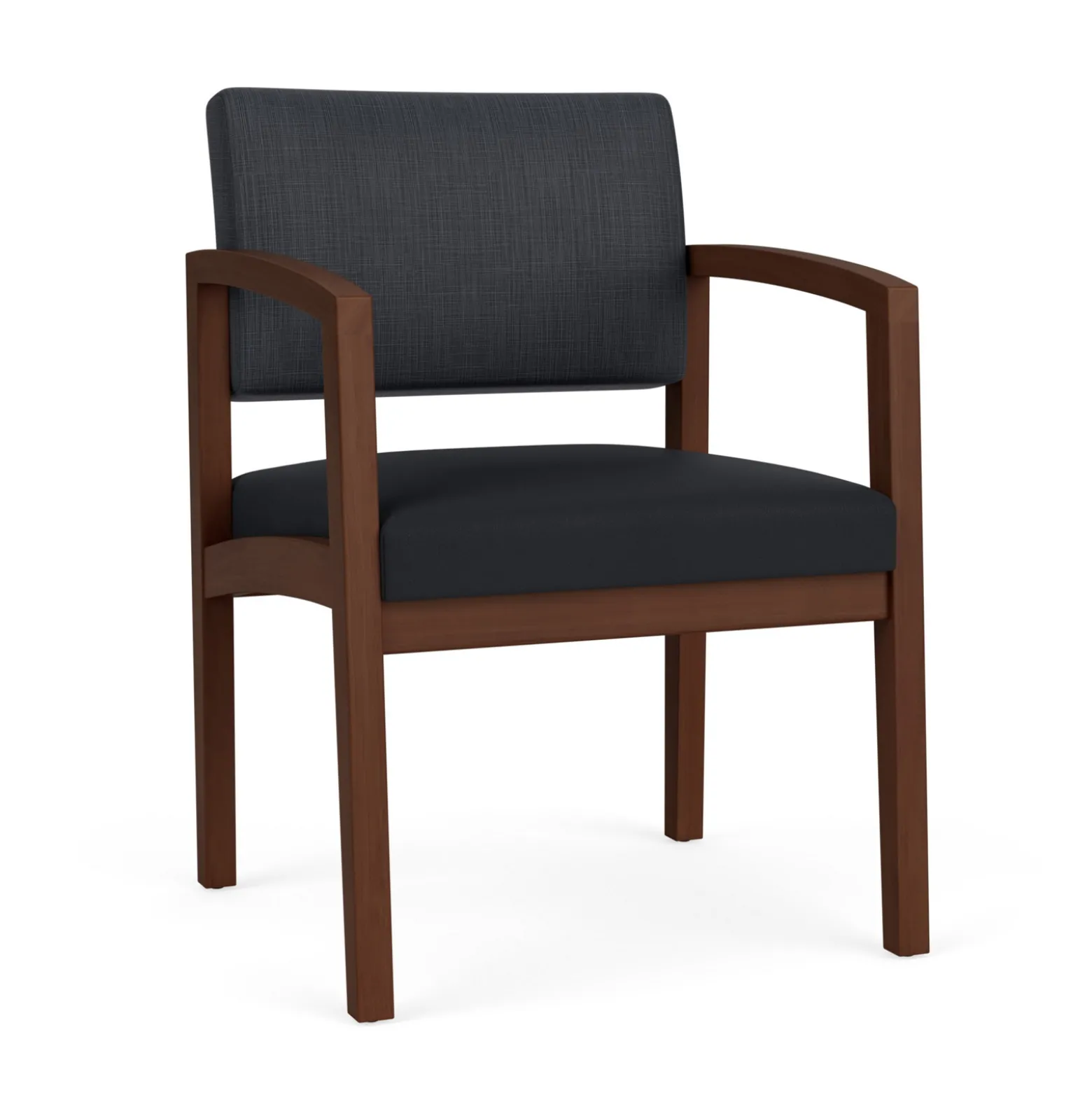 New Castle Wood Guest Chair with Designer Upholstery