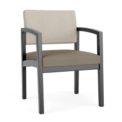 New Castle Wood Guest Chair with Designer Upholstery