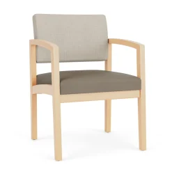 New Castle Wood Guest Chair with Designer Upholstery