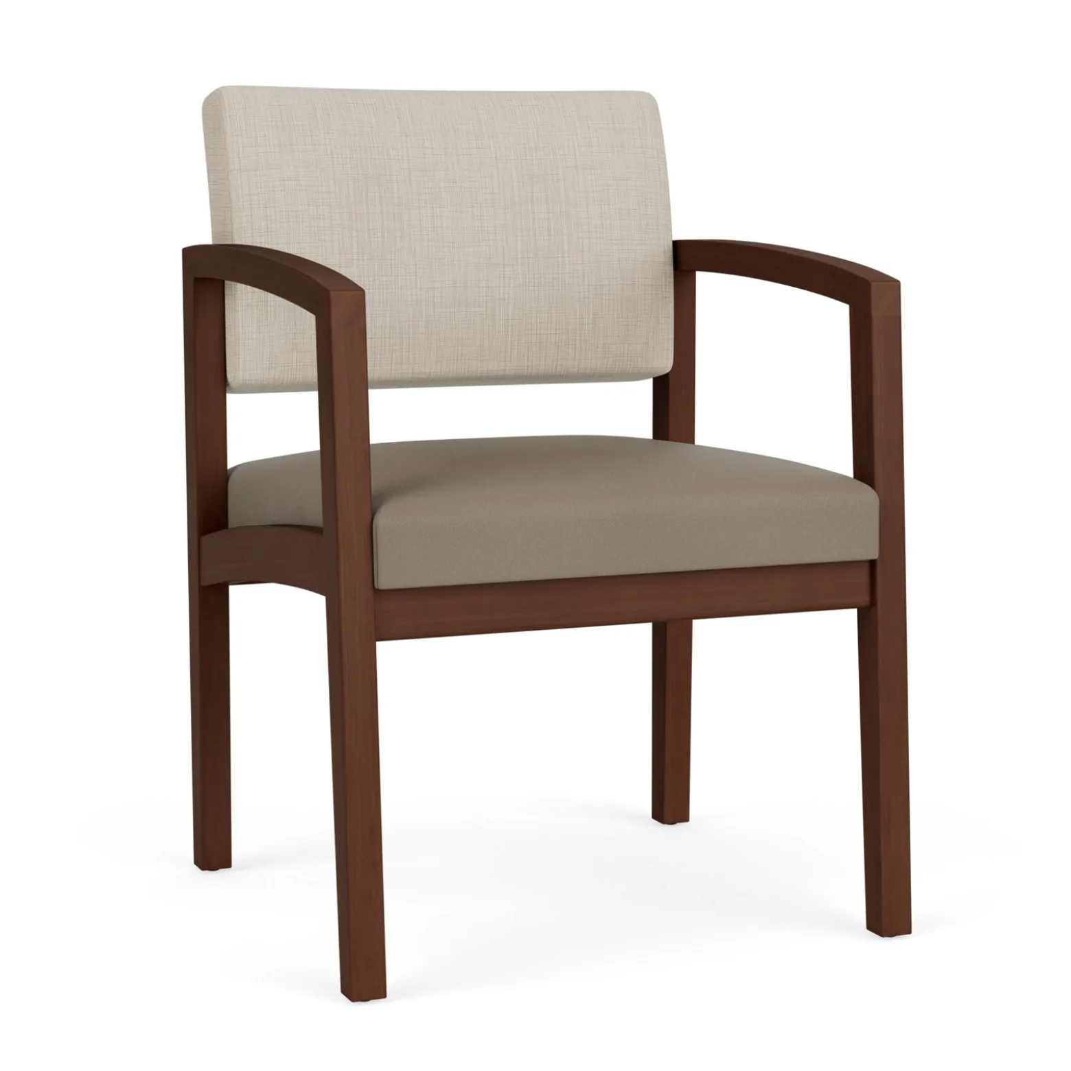 New Castle Wood Guest Chair with Designer Upholstery