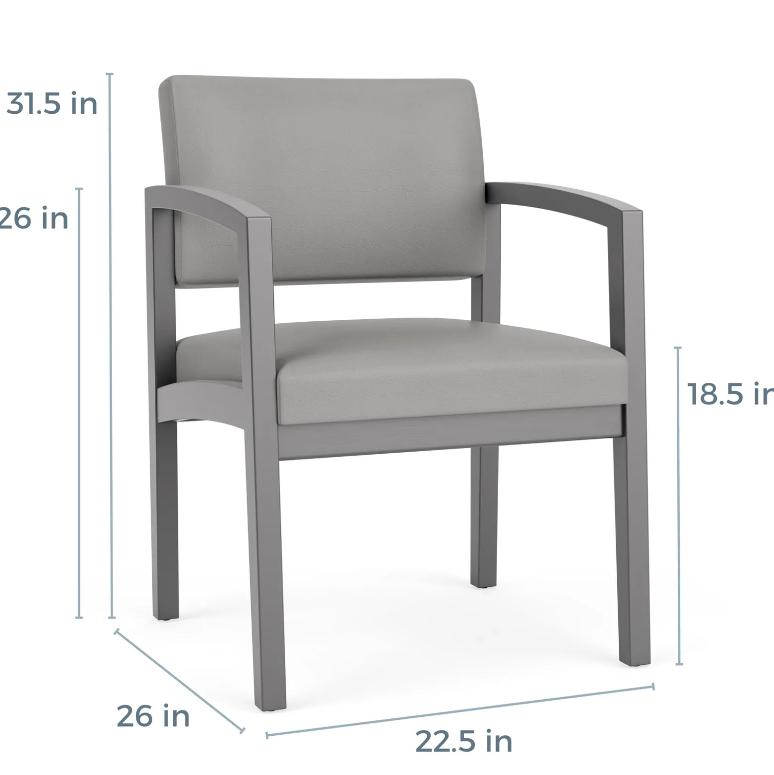 New Castle Wood Guest Chair with Designer Upholstery