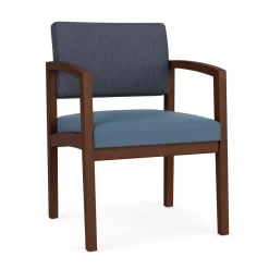 New Castle Wood Guest Chair with Designer Upholstery