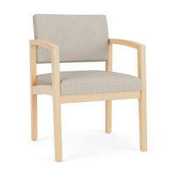 New Castle Wood Guest Chair with Designer Upholstery