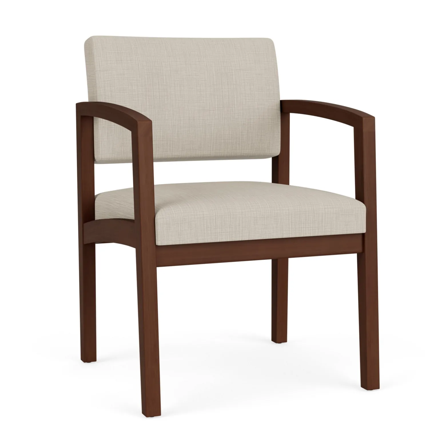 New Castle Wood Guest Chair with Designer Upholstery