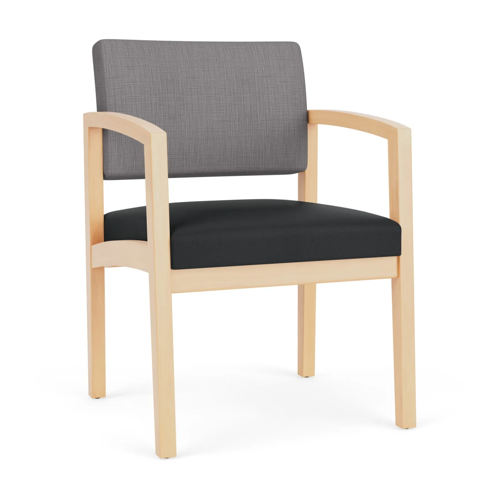 New Castle Wood Guest Chair with Designer Upholstery