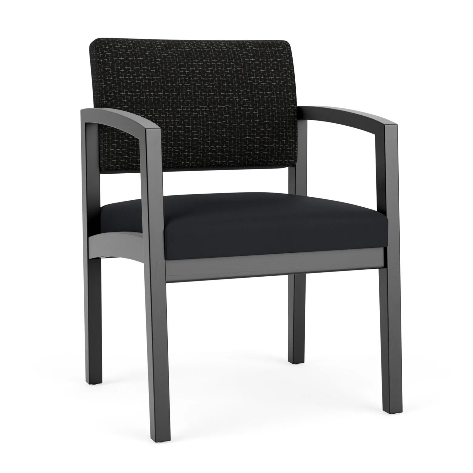 New Castle Wood Guest Chair with Designer Upholstery
