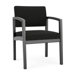 New Castle Wood Guest Chair with Designer Upholstery