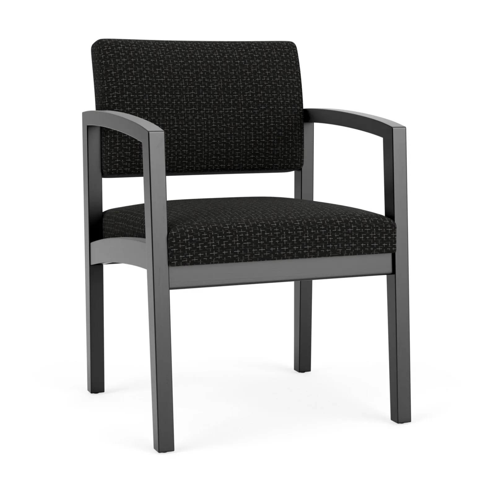 New Castle Wood Guest Chair with Designer Upholstery