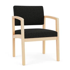 New Castle Wood Guest Chair with Designer Upholstery