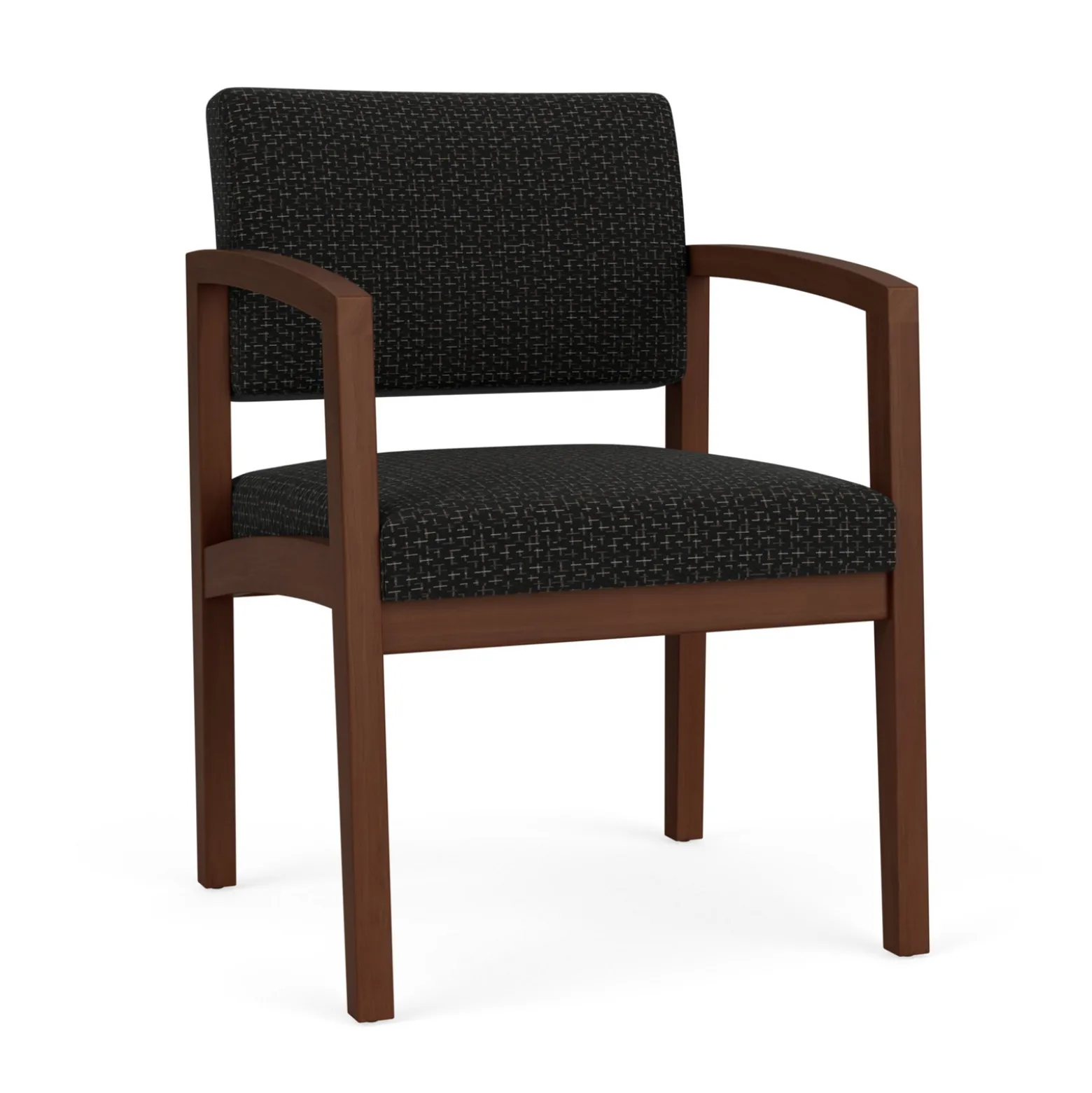 New Castle Wood Guest Chair with Designer Upholstery