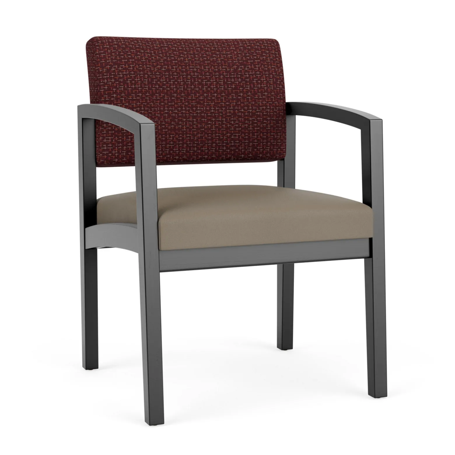 New Castle Wood Guest Chair with Designer Upholstery