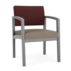 New Castle Wood Guest Chair with Designer Upholstery