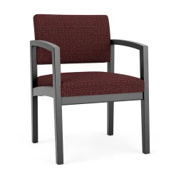 New Castle Wood Guest Chair with Designer Upholstery