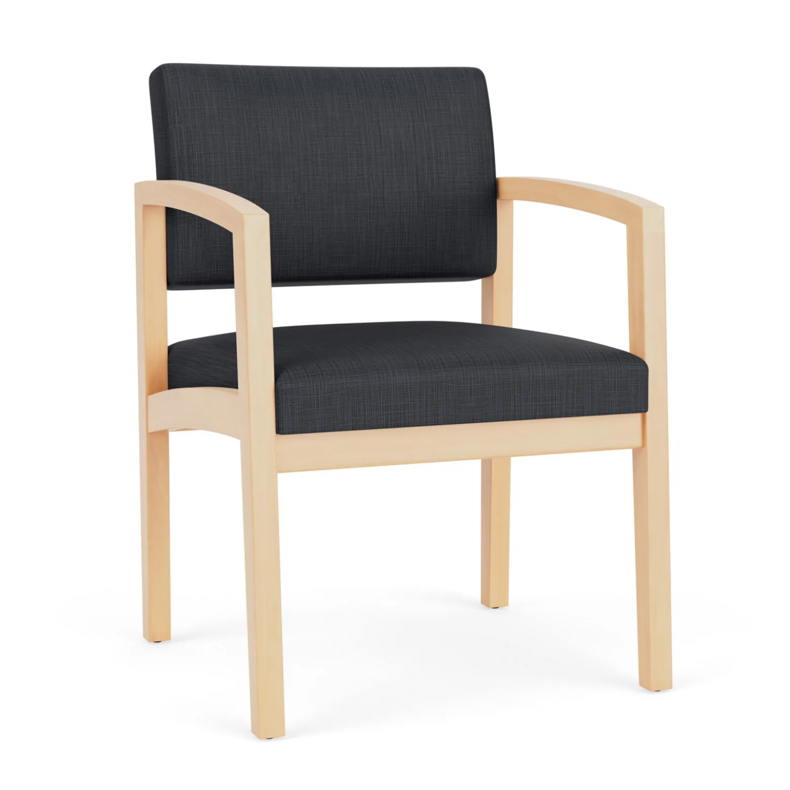 New Castle Wood Guest Chair with Designer Upholstery