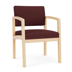 New Castle Wood Guest Chair with Designer Upholstery