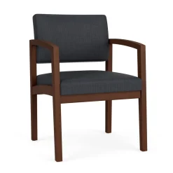 New Castle Wood Guest Chair with Designer Upholstery