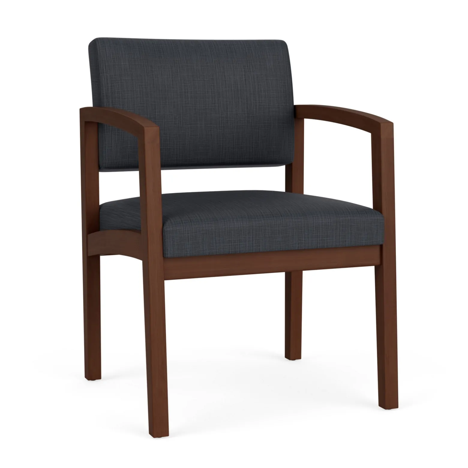New Castle Wood Guest Chair with Designer Upholstery