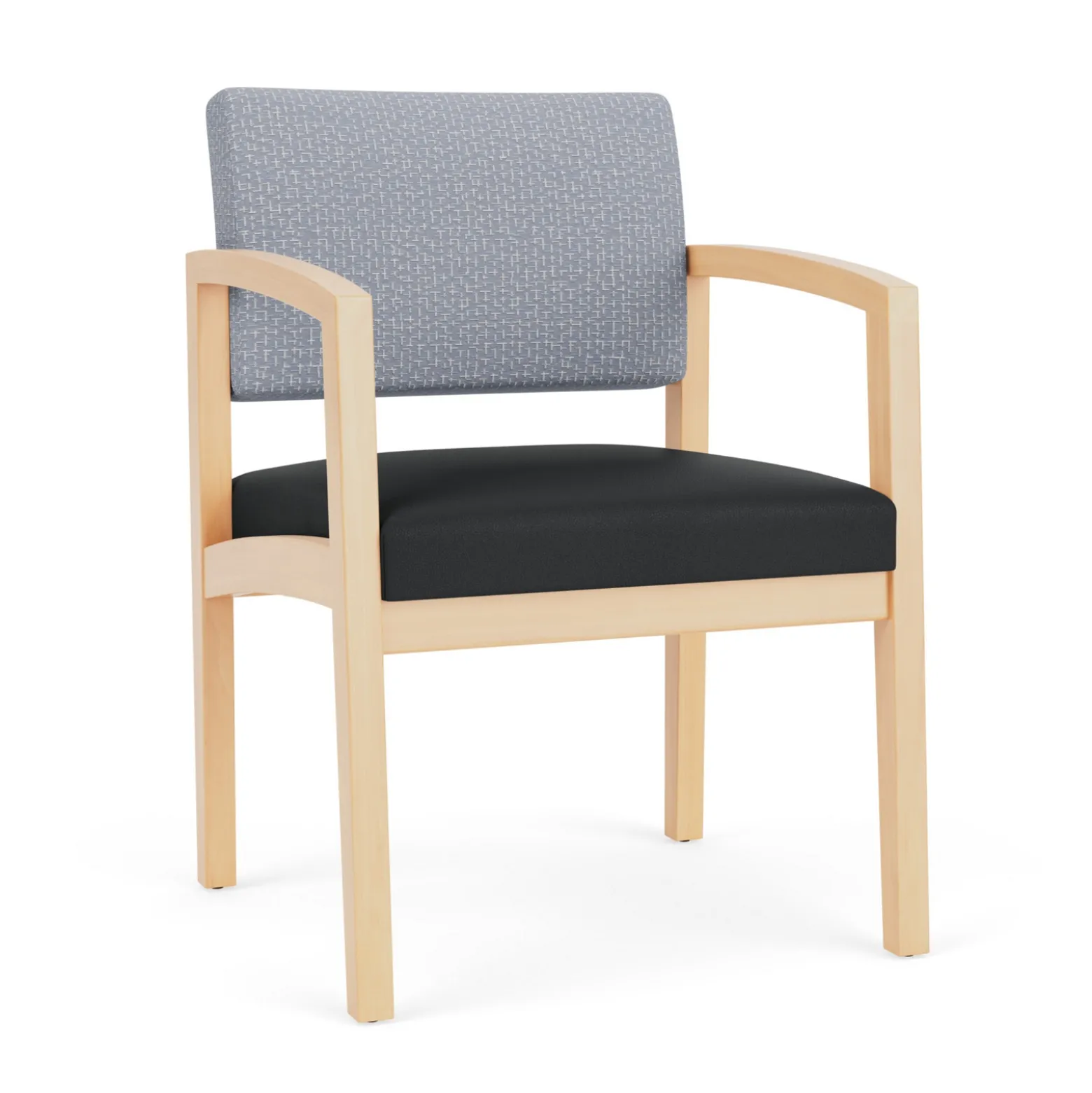 New Castle Wood Guest Chair with Designer Upholstery