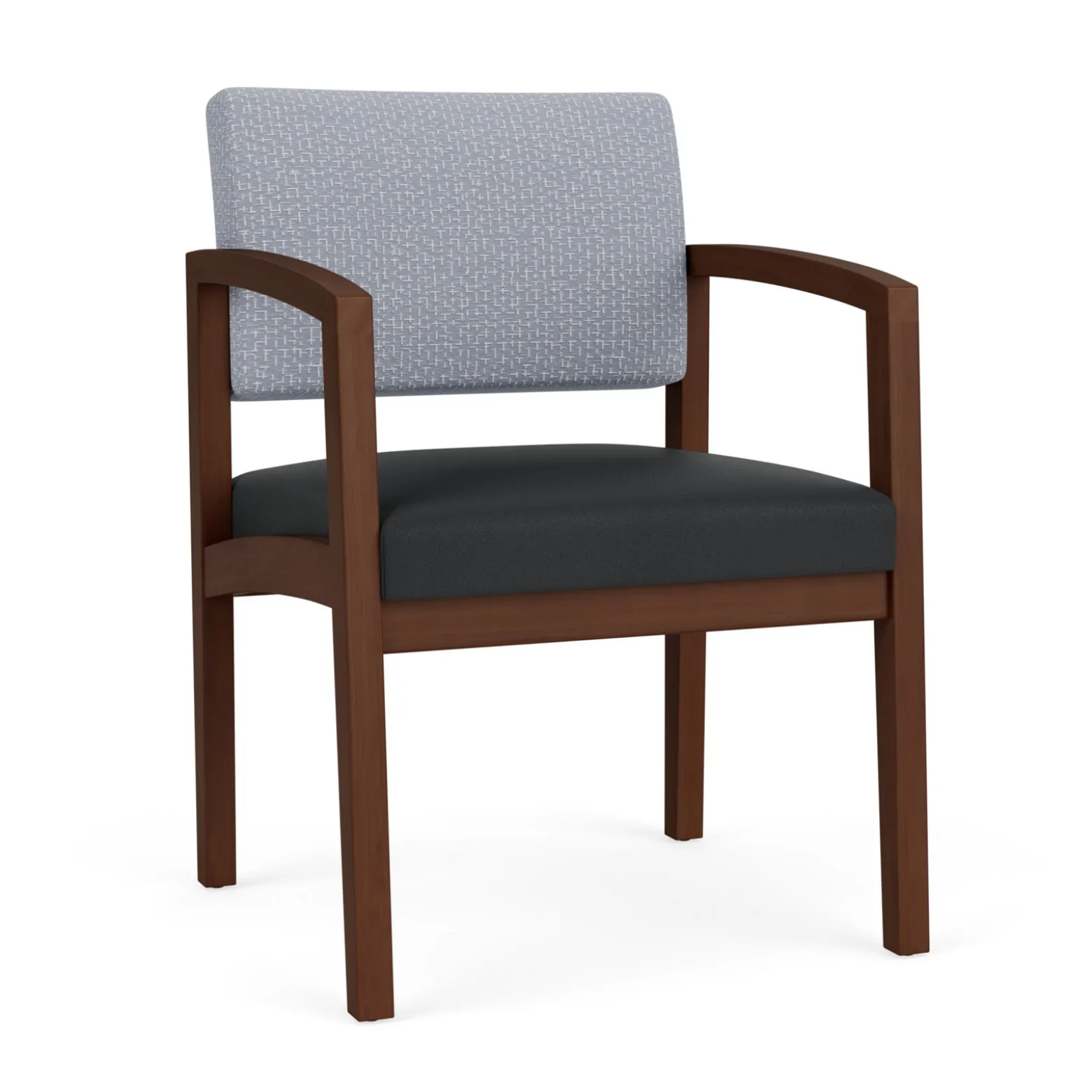 New Castle Wood Guest Chair with Designer Upholstery