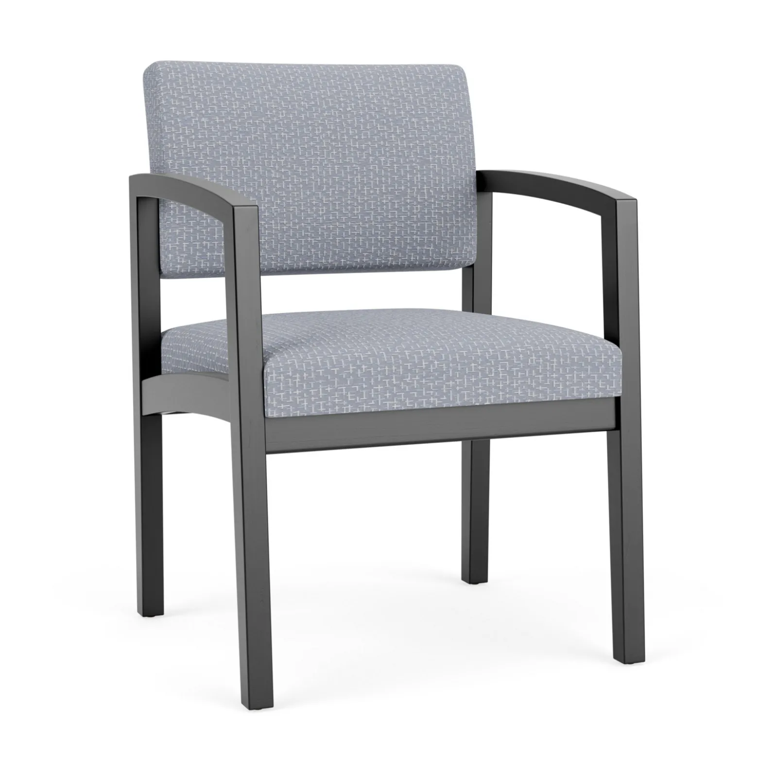 New Castle Wood Guest Chair with Designer Upholstery