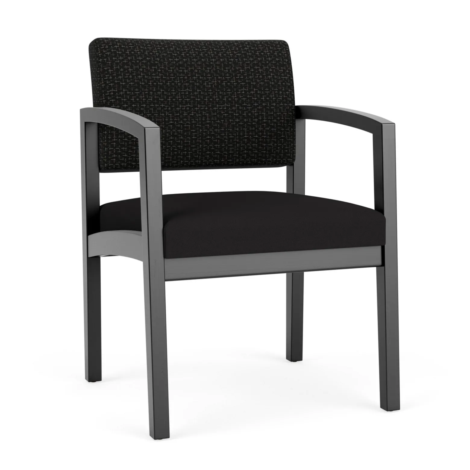 New Castle Wood Guest Chair with Designer Upholstery