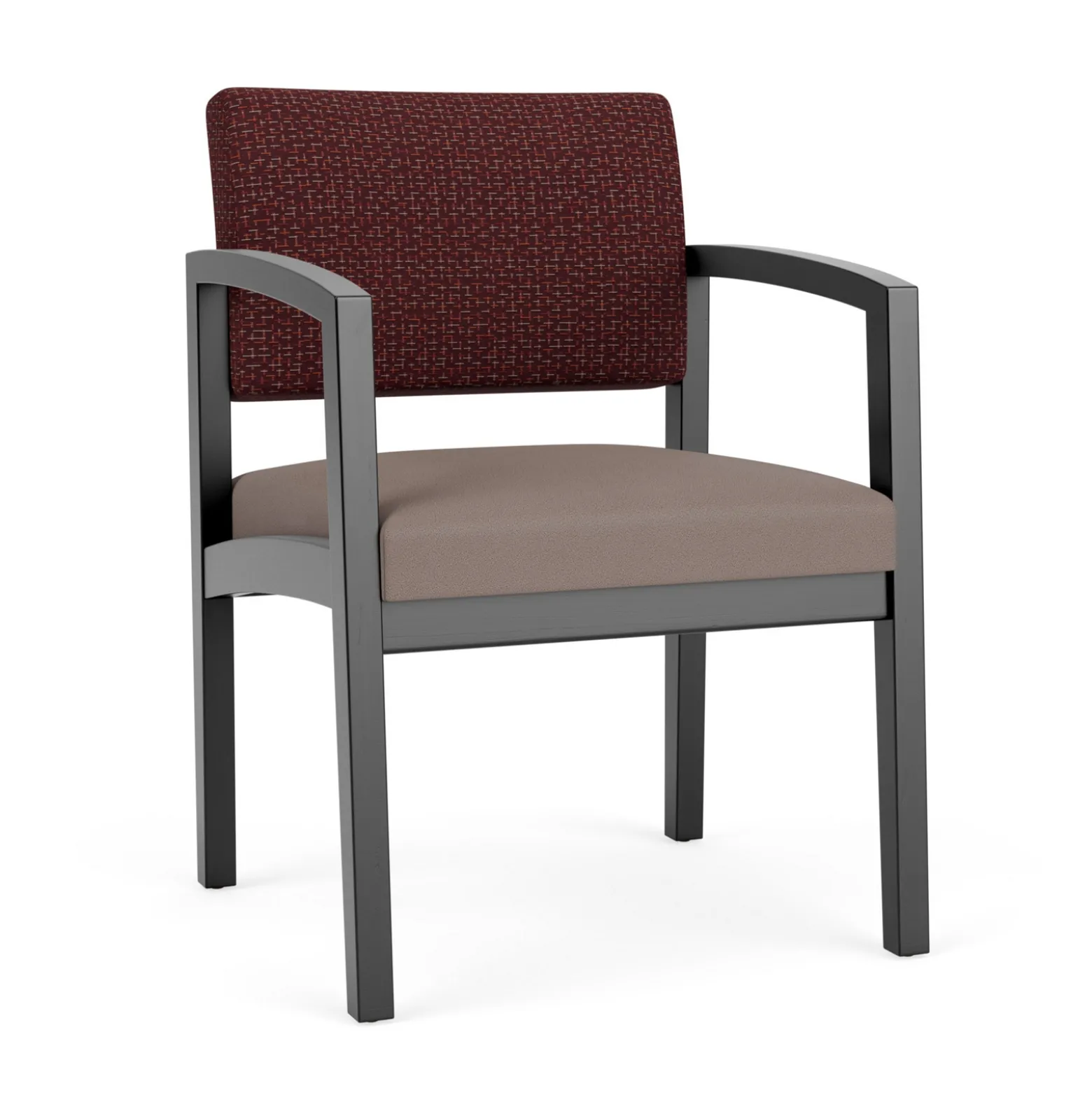 New Castle Wood Guest Chair with Designer Upholstery