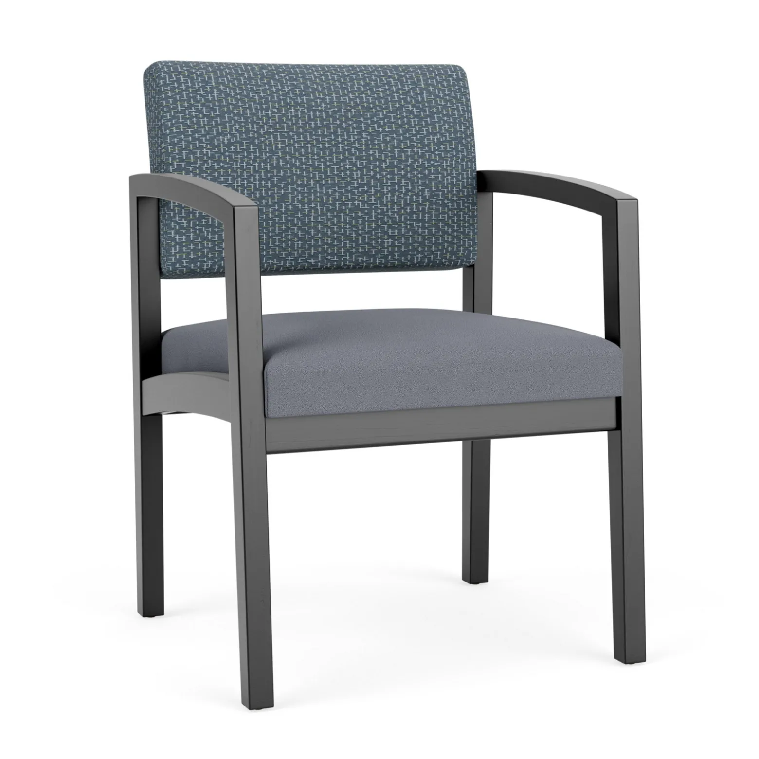 New Castle Wood Guest Chair with Designer Upholstery