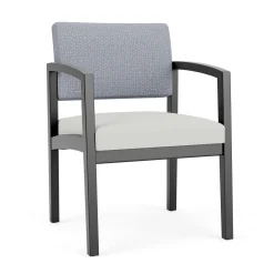 New Castle Wood Guest Chair with Designer Upholstery