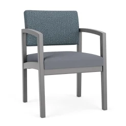 New Castle Wood Guest Chair with Designer Upholstery