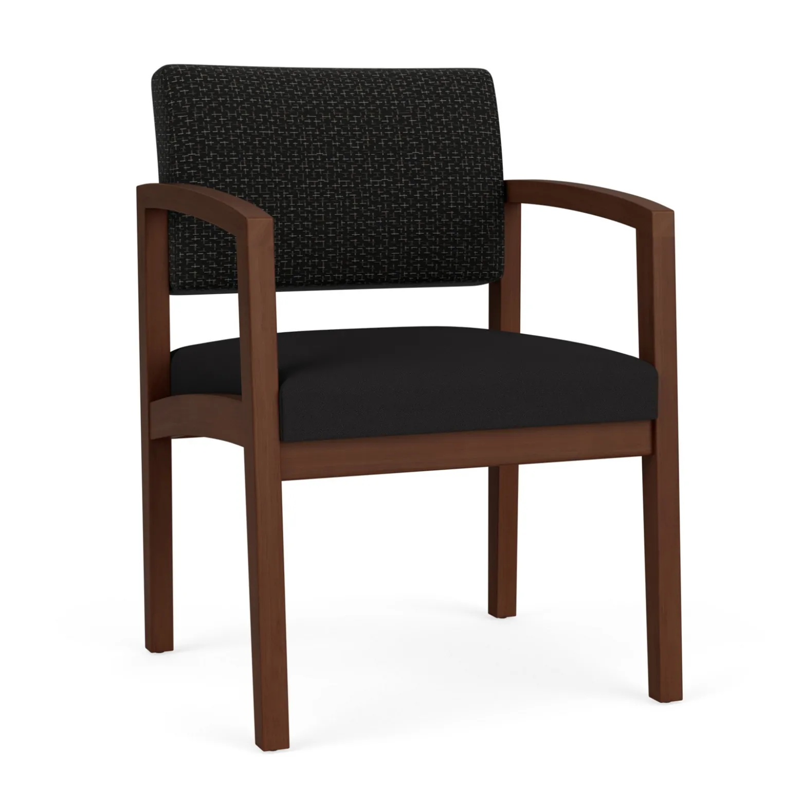 New Castle Wood Guest Chair with Designer Upholstery
