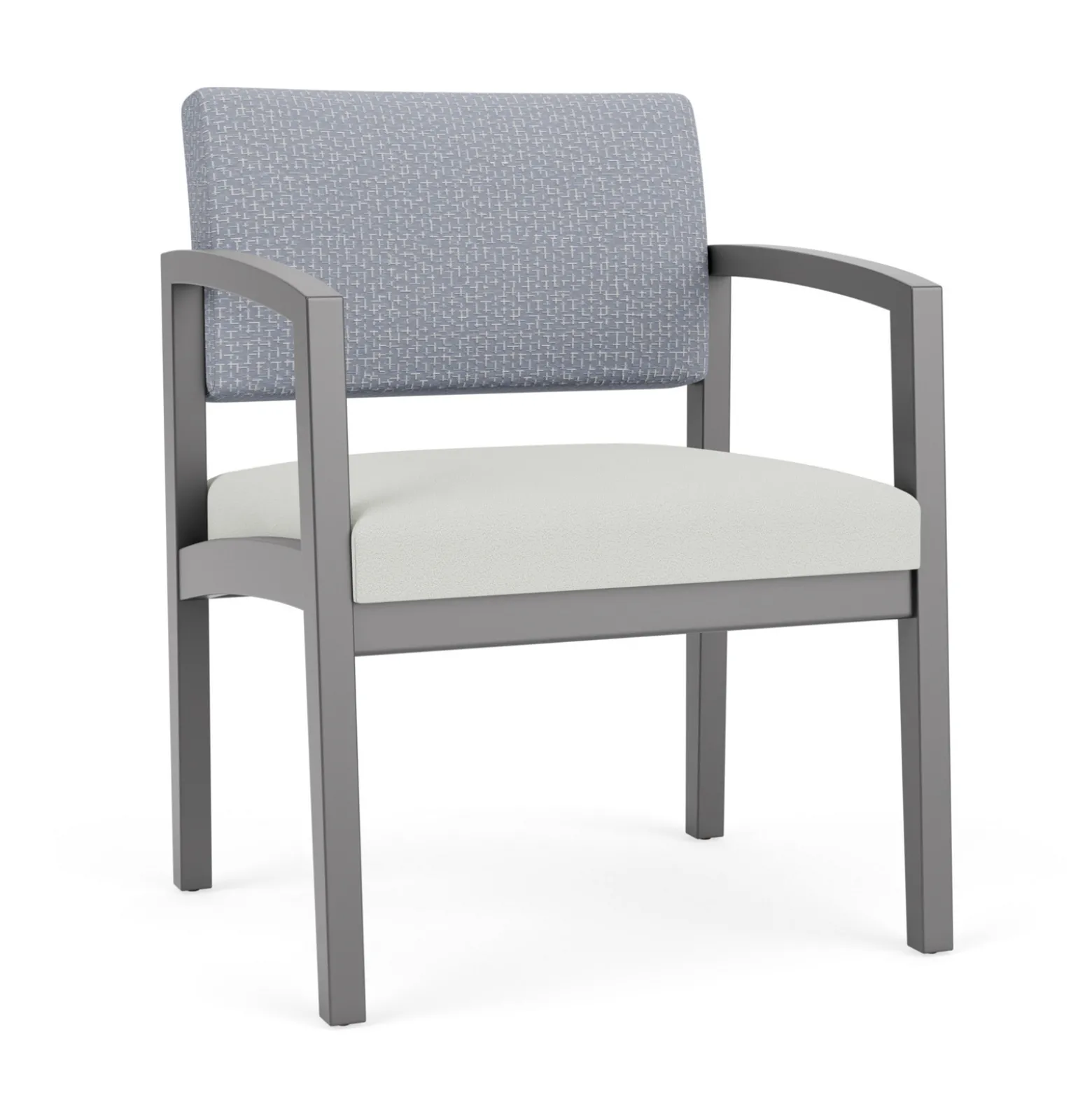New Castle Wood Oversized Guest Chair with Designer Upholstery